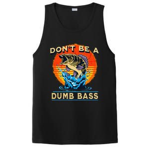 Fishing DonT Be Dumb Bass Funny Fathers Day Dad PosiCharge Competitor Tank