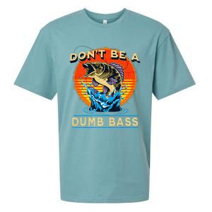 Fishing DonT Be Dumb Bass Funny Fathers Day Dad Sueded Cloud Jersey T-Shirt