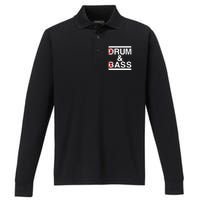 Funny Drum & Bass / Rum & Ass Lovers Performance Long Sleeve Polo