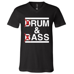 Funny Drum & Bass / Rum & Ass Lovers V-Neck T-Shirt