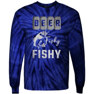 Father's Day Beer Fishy Fishy Fishing Gift Fishing Rod Tie-Dye Long Sleeve Shirt