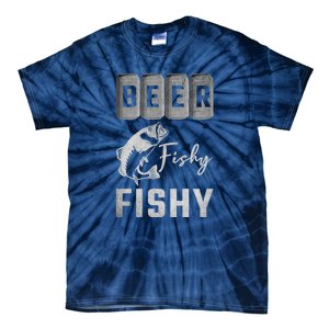 Father's Day Beer Fishy Fishy Fishing Gift Fishing Rod Tie-Dye T-Shirt