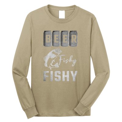 Father's Day Beer Fishy Fishy Fishing Gift Fishing Rod Long Sleeve Shirt