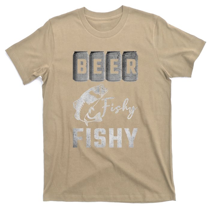 Father's Day Beer Fishy Fishy Fishing Gift Fishing Rod T-Shirt