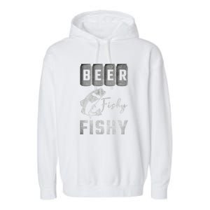 Father's Day Beer Fishy Fishy Fishing Gift Fishing Rod Garment-Dyed Fleece Hoodie