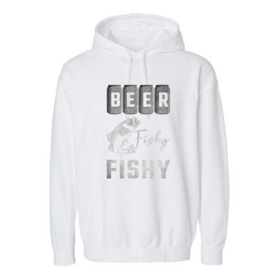 Father's Day Beer Fishy Fishy Fishing Gift Fishing Rod Garment-Dyed Fleece Hoodie