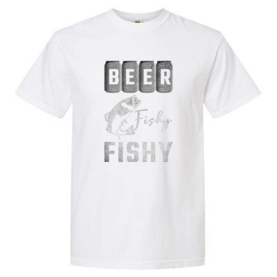 Father's Day Beer Fishy Fishy Fishing Gift Fishing Rod Garment-Dyed Heavyweight T-Shirt