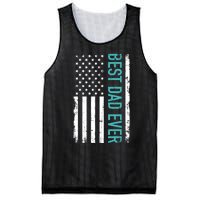 Fathers Day Best Dad Ever With US American Flag Mesh Reversible Basketball Jersey Tank