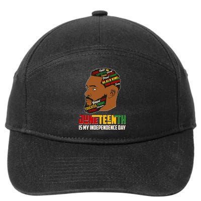 Father's Day Black King Juneteenth Is My Independence Day 7-Panel Snapback Hat