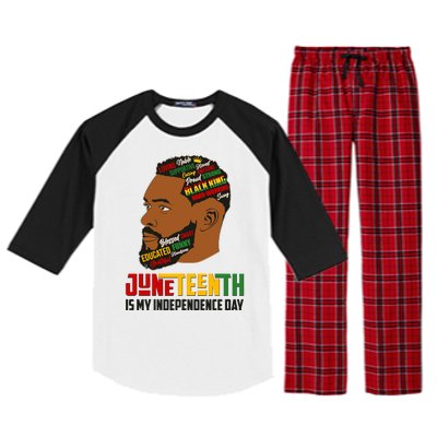 Father's Day Black King Juneteenth Is My Independence Day Raglan Sleeve Pajama Set