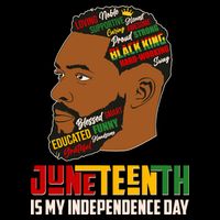 Father's Day Black King Juneteenth Is My Independence Day Cropped Pullover Crew