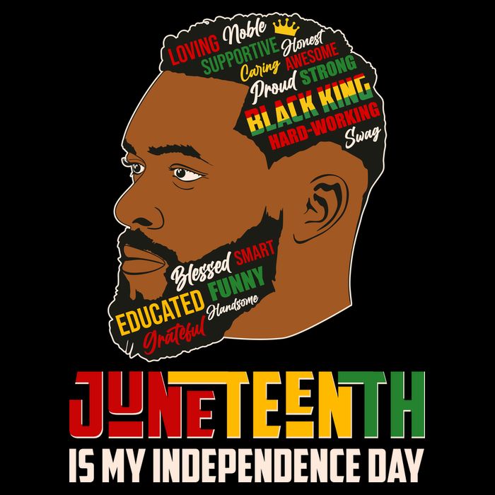 Father's Day Black King Juneteenth Is My Independence Day Cropped Pullover Crew