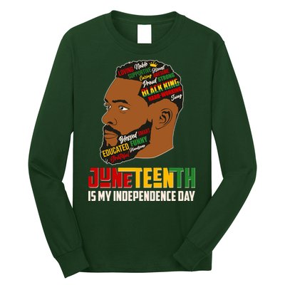 Father's Day Black King Juneteenth Is My Independence Day Long Sleeve Shirt