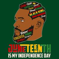 Father's Day Black King Juneteenth Is My Independence Day Button