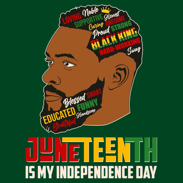 Father's Day Black King Juneteenth Is My Independence Day Button
