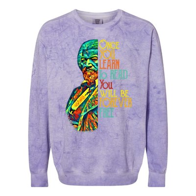 Frederick Douglass Black Leader Quote Black History Month Colorblast Crewneck Sweatshirt