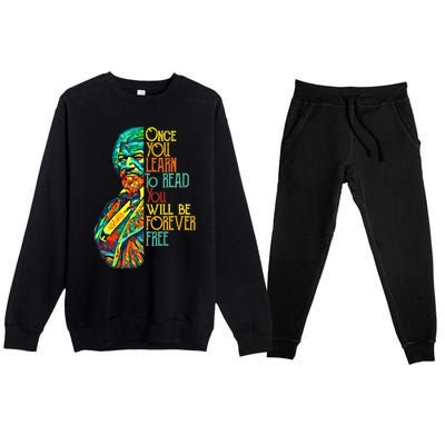 Frederick Douglass Black Leader Quote Black History Month Premium Crewneck Sweatsuit Set