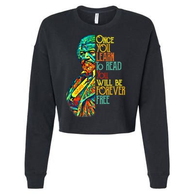 Frederick Douglass Black Leader Quote Black History Month Cropped Pullover Crew