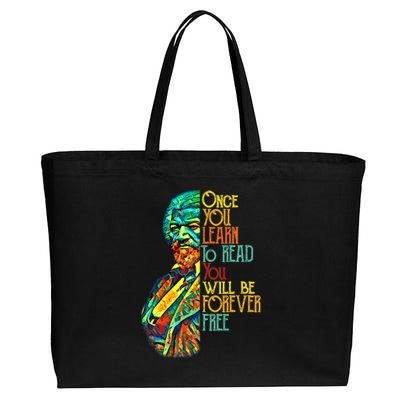 Frederick Douglass Black Leader Quote Black History Month Cotton Canvas Jumbo Tote