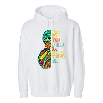 Frederick Douglass Black Leader Quote Black History Month Garment-Dyed Fleece Hoodie