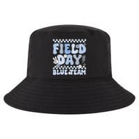 Field Day Blue Team Groovy Smile Face Checkered Students Cool Comfort Performance Bucket Hat