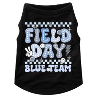 Field Day Blue Team Groovy Smile Face Checkered Students Doggie Tank