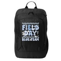 Field Day Blue Team Groovy Smile Face Checkered Students City Backpack