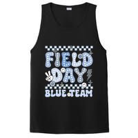 Field Day Blue Team Groovy Smile Face Checkered Students PosiCharge Competitor Tank