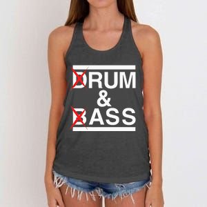 Funny Drum & Bass Rum & Ass Lovers Women's Knotted Racerback Tank