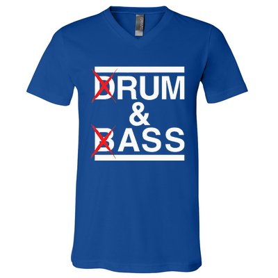 Funny Drum & Bass Rum & Ass Lovers V-Neck T-Shirt