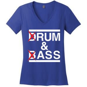 Funny Drum & Bass Rum & Ass Lovers Women's V-Neck T-Shirt