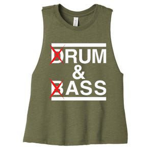 Funny Drum & Bass Rum & Ass Lovers Women's Racerback Cropped Tank