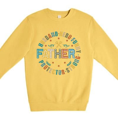 FatherS Day Best Dad Ever Premium Crewneck Sweatshirt