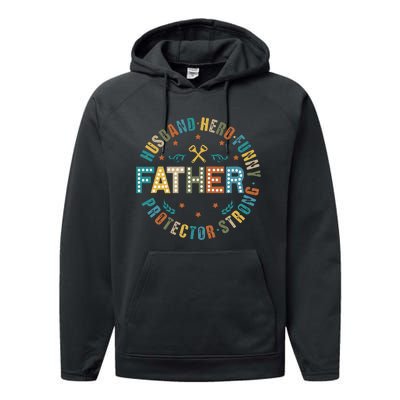 FatherS Day Best Dad Ever Performance Fleece Hoodie