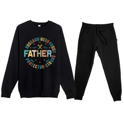 FatherS Day Best Dad Ever Premium Crewneck Sweatsuit Set