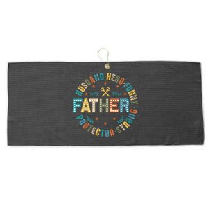 FatherS Day Best Dad Ever Large Microfiber Waffle Golf Towel