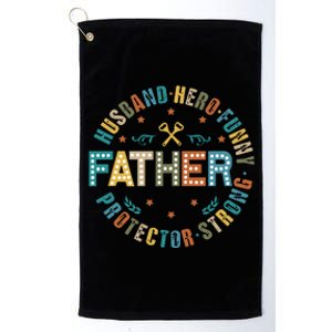 FatherS Day Best Dad Ever Platinum Collection Golf Towel