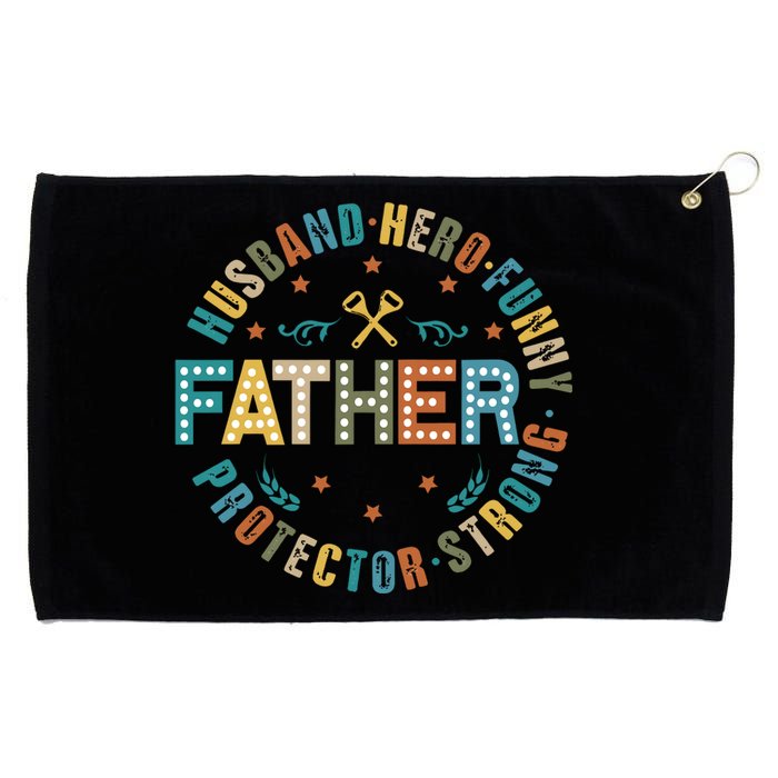 FatherS Day Best Dad Ever Grommeted Golf Towel