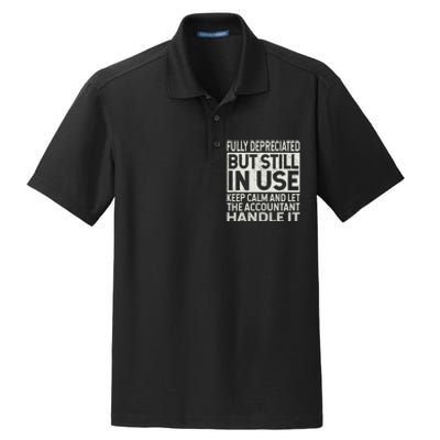 Fully Depreciated But Still In Use Funny Accountant Quote Dry Zone Grid Polo