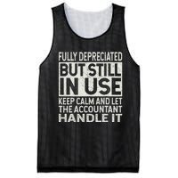 Fully Depreciated But Still In Use Funny Accountant Quote Mesh Reversible Basketball Jersey Tank