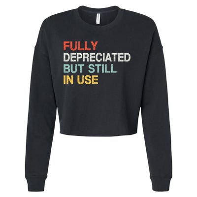 Fully Depreciated But Still In Use Funny Accounting Quote Cropped Pullover Crew