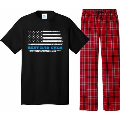 Fathers Day Best Dad Ever With Fathers Day Best Dad Ever With US American Flag Pajama Set