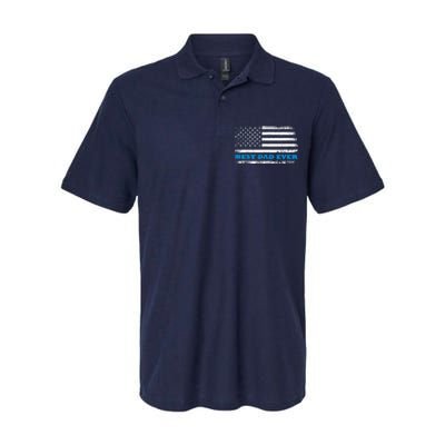 Fathers Day Best Dad Ever With Fathers Day Best Dad Ever With US American Flag Softstyle Adult Sport Polo