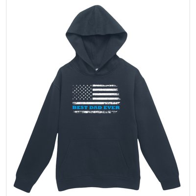 Fathers Day Best Dad Ever With Fathers Day Best Dad Ever With US American Flag Urban Pullover Hoodie