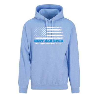 Fathers Day Best Dad Ever With Fathers Day Best Dad Ever With US American Flag Unisex Surf Hoodie