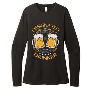 Funny Designated Beer Er St Pattys Day New Years Eve Funny Gift Womens CVC Long Sleeve Shirt