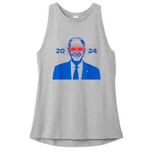 Funny Dark Brandon 2024 Ladies PosiCharge Tri-Blend Wicking Tank