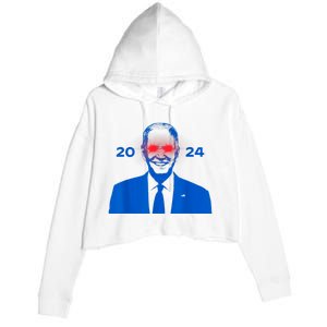 Funny Dark Brandon 2024 Crop Fleece Hoodie