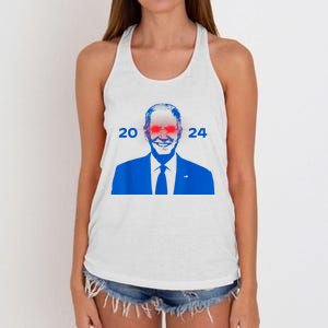 Funny Dark Brandon 2024 Women's Knotted Racerback Tank