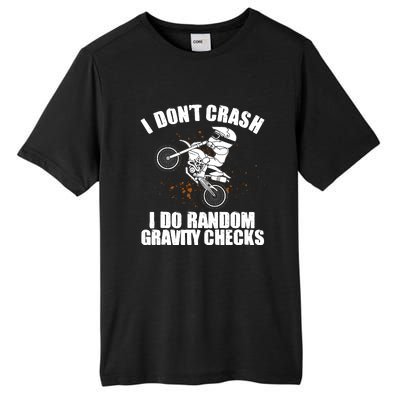 Funny Dirt Bike Gift Boy Random Gravity Checks Motocross Tall Fusion ChromaSoft Performance T-Shirt